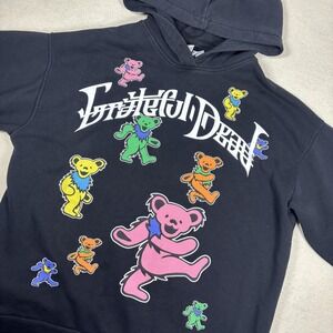 Bershka‎ Grateful Dead Hoodie Mens Large Black Dancing Bears Pullover 2022
